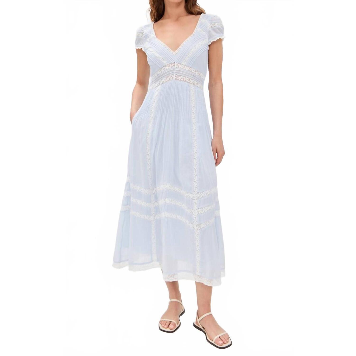New Loveshackfancy Suvi Dress In Blue